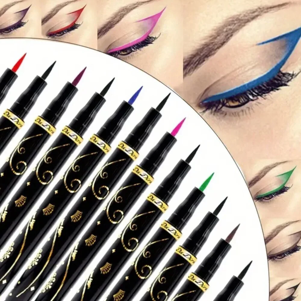 NWOT 12pcs Waterproof Eyeliner Set - Smudge Resistant, Easy Glide